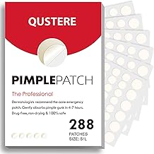 QUSTERE Pimple Patches for Face, Hydrocolloid Acne Patches, Cute Round Shape Zit Covers, Spot Stickers with Tea Tree, Salicyl