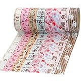 Crafty Rabbit Vintage Washi Tape - Set of 8 Rolls - 262 Feet Total - Multicolor