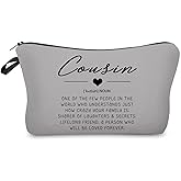 Livel lhood Funny Cousin Definition Makeup Bag Small Organizer Bag Toiletry Zipper Pouch Cousin Definition Cosmetic Bag Birthday Present for Cousins Women Sisters