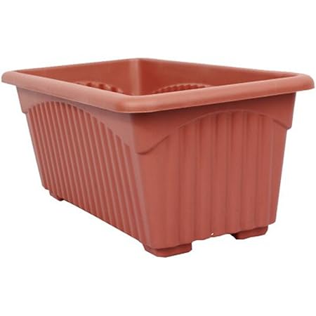 EaglesFord 13 Inch Rectangular Planter Pack of 3 - Brown
