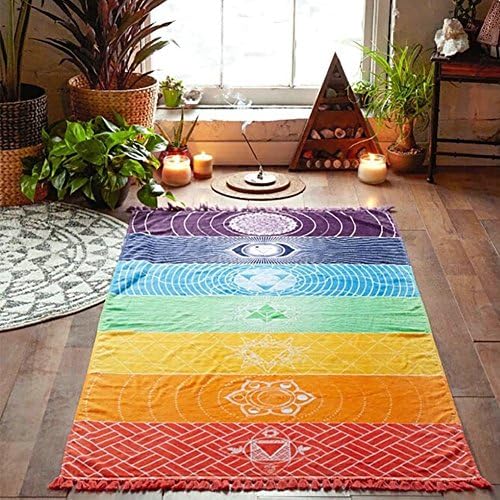 Yoga Mat &amp; Beach Towel &amp; Tapestry - Slim - easy to carry Yoga Exercise Mat Luxurious Non-slip Mat Non Slip Ultra Absorbent