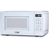 COMMERCIAL CHEF 0.7 Cubic Foot Microwave with 10 Power Levels, Small Microwave with Pull Handle, 700W Countertop up to 99 Min