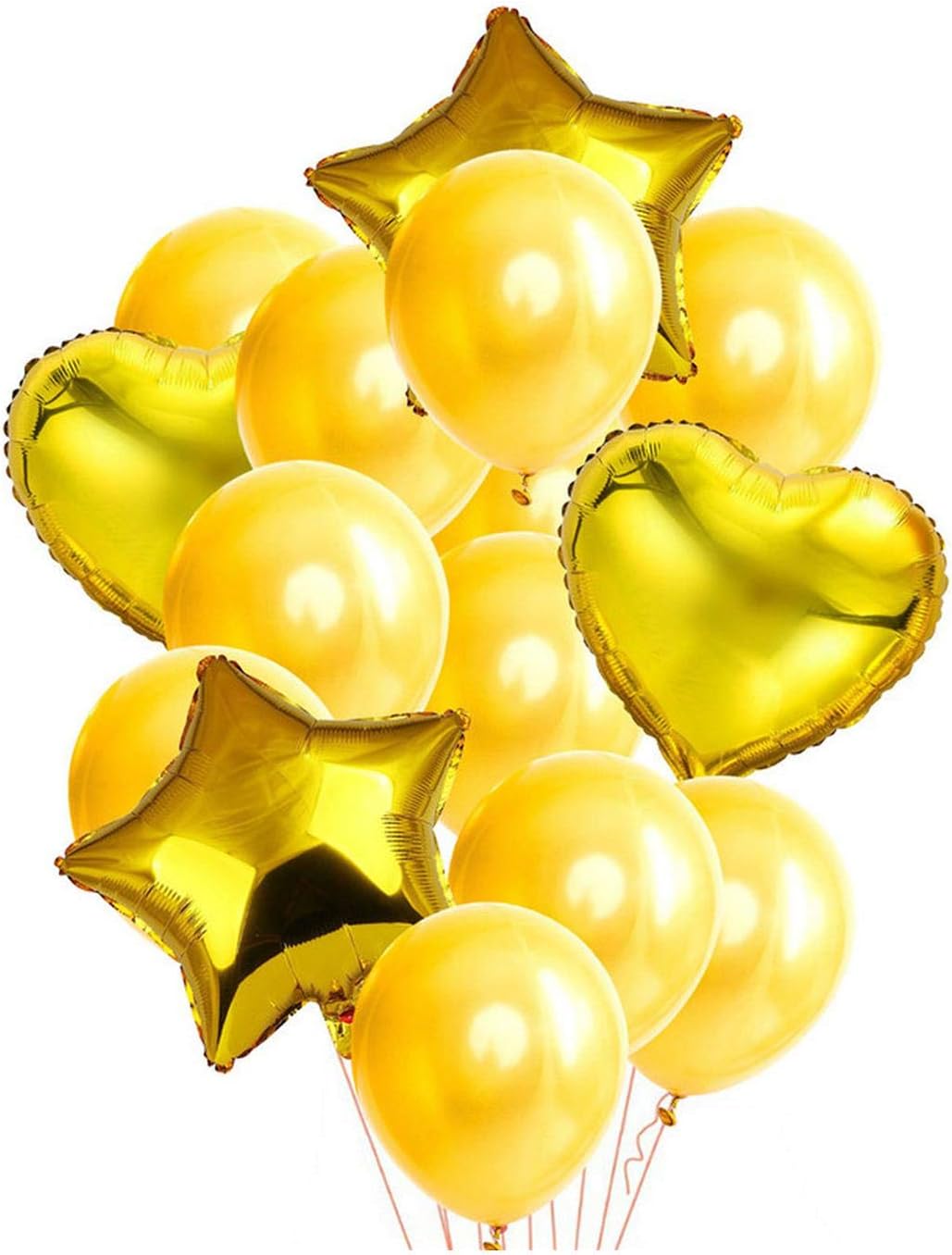 for Birthday Wedding, 14pcs 12inch Latex Colorful Balloons Multi Confetti Air Balloons Happy