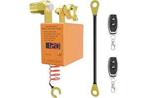 Remote Battery Disconnect Switch 12v, 240A, Lymorexan Upgrade Smart Voltage Car Kill Switch Anti-Theft, Prevent Battery Drain, Remote Battery Kill Switch for Car, Truck, RV