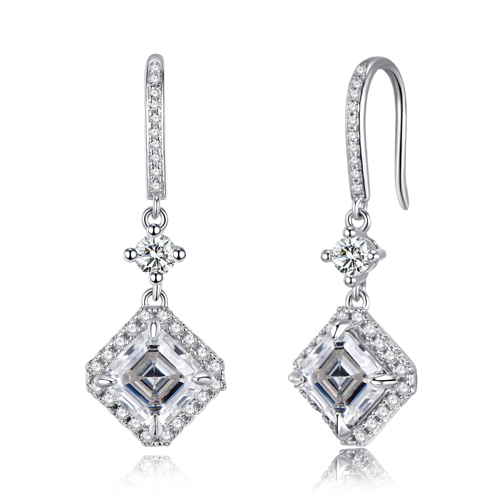 Atylyk Moissanite Drop Earrings 925 Sterling Silver Hypoallergenic Earrings for Women girls