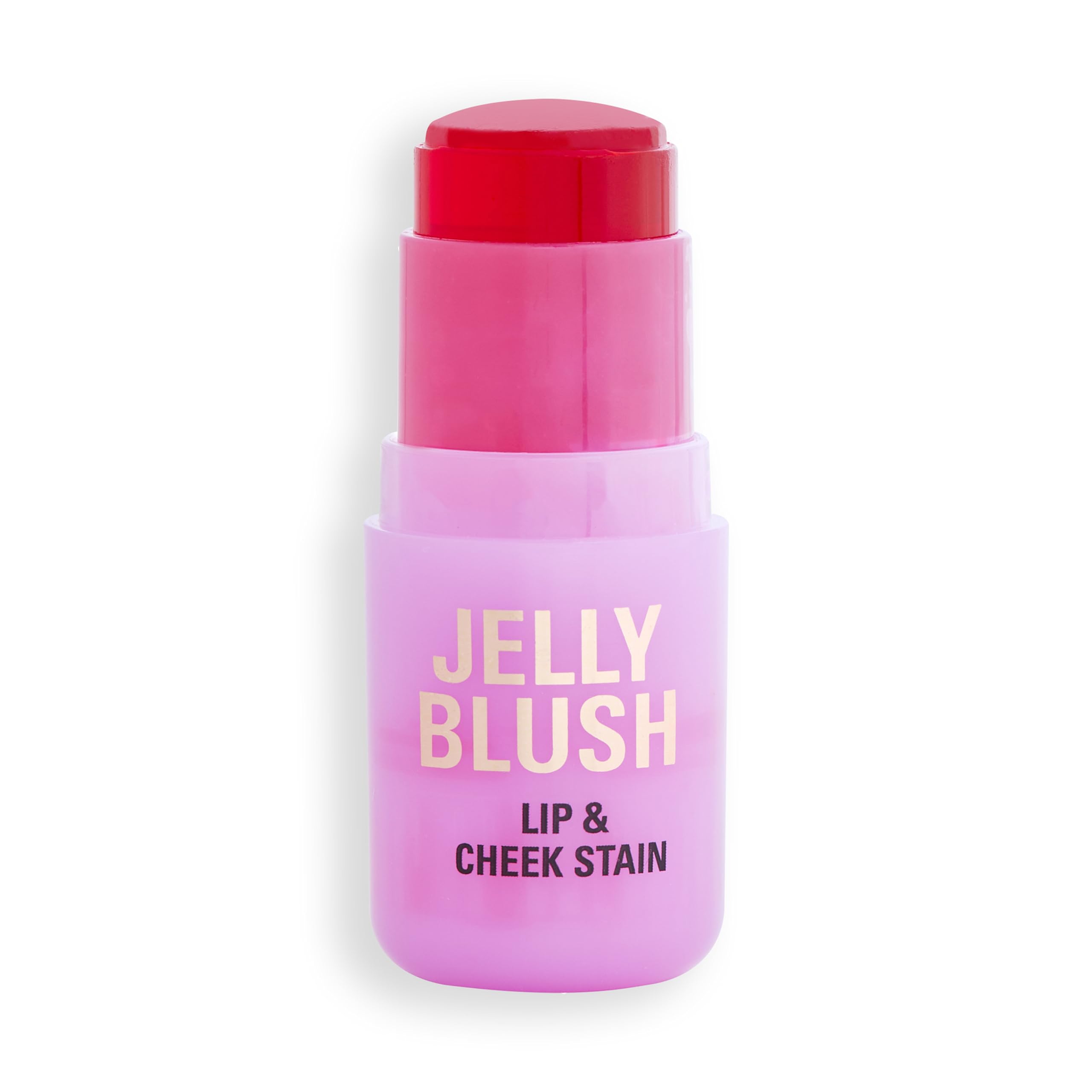 Revolution Beauty, Jelly Blush Stick Lip & Cheek Stain, Long-Lasting & Buildable with Hyaluronic Acid & Aloe, Vegan & Cruelty-Free, Strawberry Pink