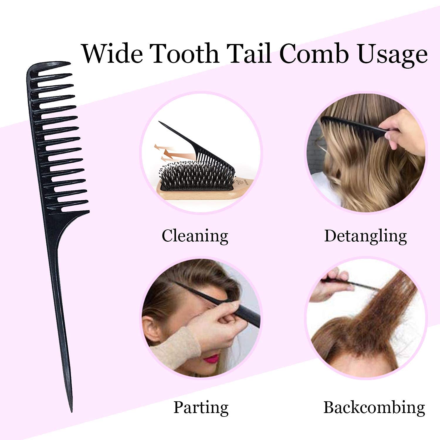 Hair Brush Boar Bristle Hairbrush for Thick Curly Thin Long Short Wet or Dry Hair Adds Shine and Makes Hair Smooth, Best Paddle Hair Brush for Men Women Kids : Beauty