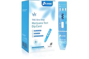 HEAL-CHECK 8 Pack Drug Test Kit Marijuana, Individually Wrapped Single Panel THC Screen Urine Drug Test Kit with 50 ng/ml Cut Off Level, Marijuana Drug Test for Home Use, Accurate Results in 5 Minutes