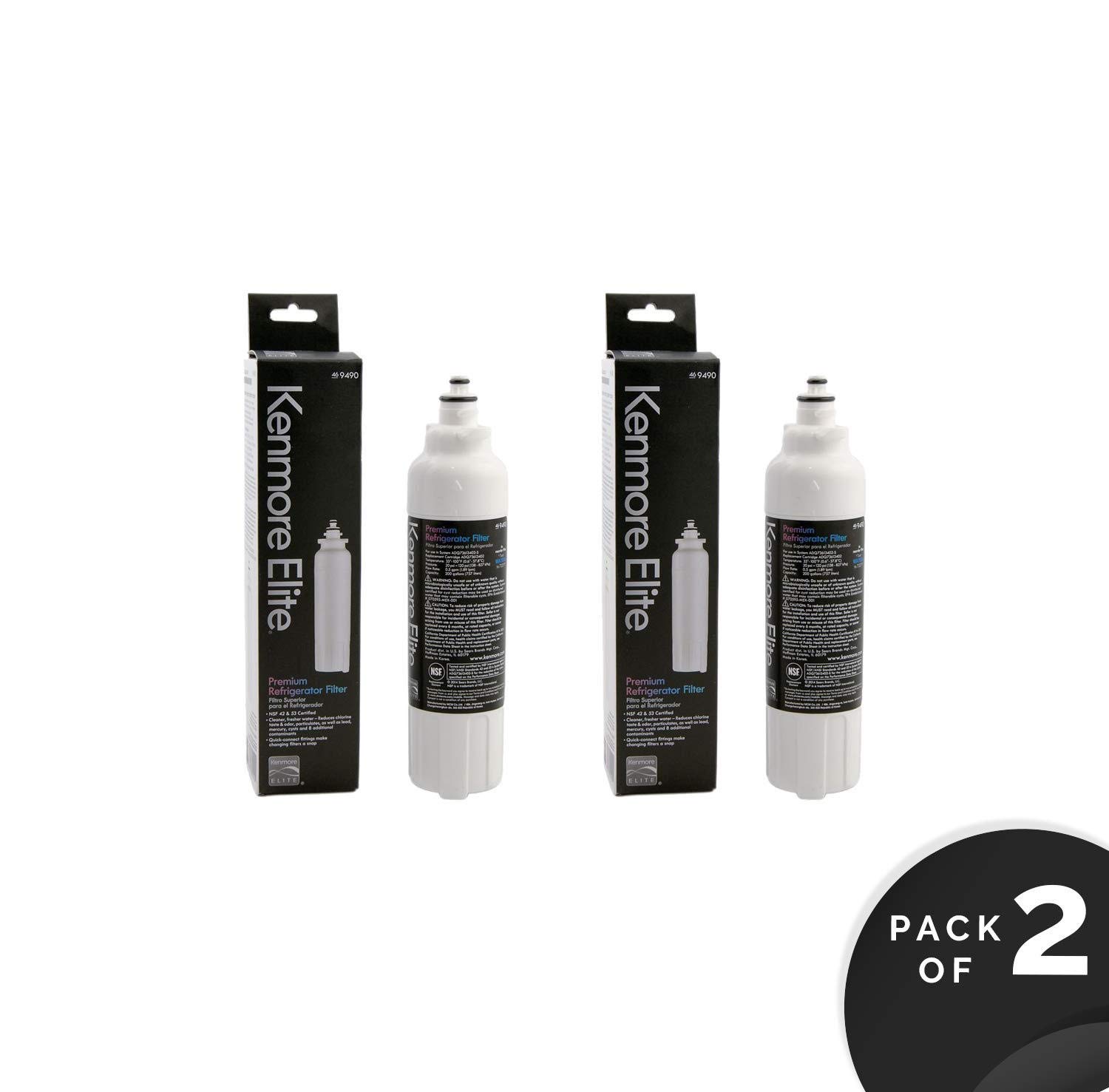Kenmore Elite 9490 Original OEM Refrigerator Water Filter (2 Pack)