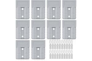 ZEHGCH 50Amp 6-10 Gauge Battery Cable Quick Connect/Disconnect Connector Plug Kit for Car Forklift Motor Winch Trailer (6AWG10PCS Grey)