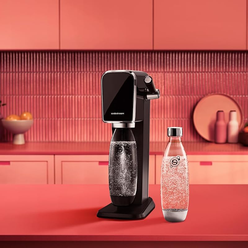 Fuse – 2x bottiglie in plastica 1L per gasare l’acqua, nera