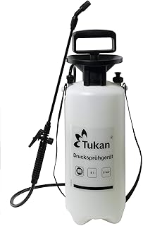 TUKAN Drucksprüher 5 Liter | Gartenspritze/Sprühgerät für den Pflanzenschutz | 5 L Füllinhalt | Verstellbare Düse