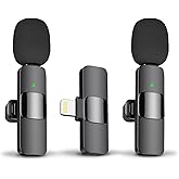 MAYBESTA Professional Wireless Lavalier Lapel Microphone for iPhone, iPad - Cordless Omnidirectional Condenser Recording Mic 