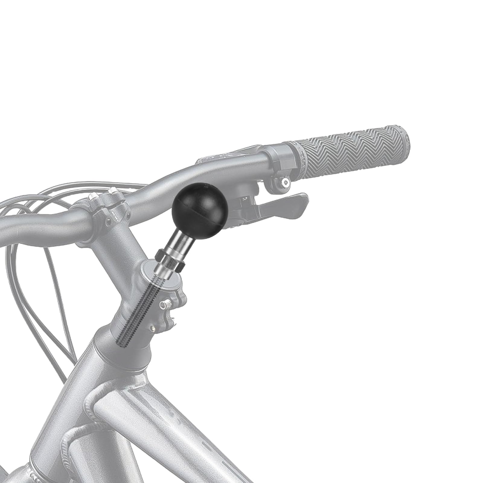 Photo 1 of FANAUE Ball Mount Bikes Handlebar Clamp Base with M6x1.0 Metric Thread with B Size 1" Ball for RAM Mounts B Size Double Socket Arm & Bike Motorcycle Phone Holder(M6L)