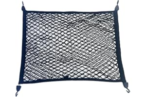 Trunk Cargo Net for Volvo V90 2016–2025 2026 SPA,Envelope Style Trunk Organizer 31.5" X 23.6" Double Layer Elastic Nylon Mesh