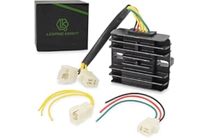 LK LEAPING KNIGHT DC 12V Voltage Regulator Rectifier with Plug for 50cc 70cc 90cc 125cc 150cc 200cc 250cc Scooter,6 Pin Regulator Rectifiers