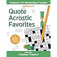 Quote Acrostic Favorites: Features 50 Rewarding Puzzles (Puzzle Books for Fun)