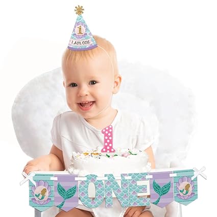 Amazon Com Big Dot Of Happiness Let S Be Mermaids 1st Birthday