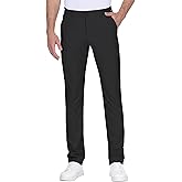Leftear Mens Golf Pants Work Dress Pants Lightweight Travel Athletic Trousers Stretch Business Casual Slacks with Pockets