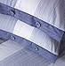 100% Natural Cotton 3 Pieces Duvet Cover Set,1 Duvet Cover 2 Pillow Shams, Hotel Quality,Soft,Breathable,Easy Care (Queen, White&Bule)