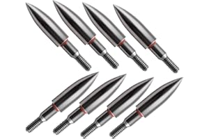YI XIAN ARCHERY Stainless Steel Archery Field Points,9/32″，19/64″，5/16″，11/32″Size 100/125/150/175/200 Grains,Easy Pull Various, Screw in Archery Field Tips(1 Dozen 12 PCS)