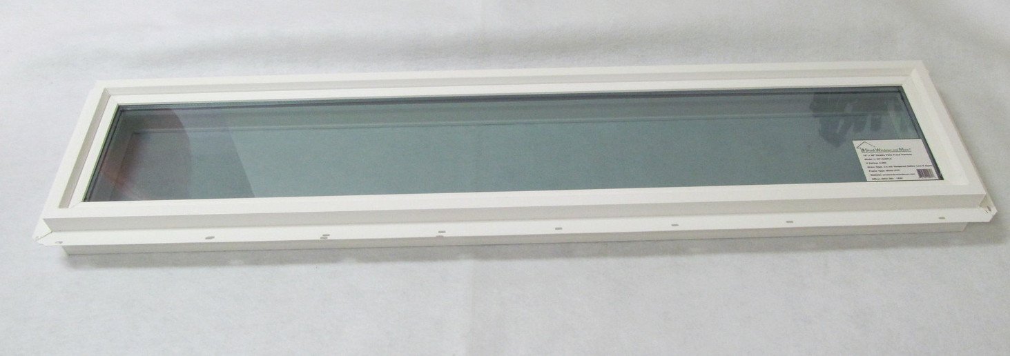 Transom Window 12" x 48" Double Pane Low E Tempered Glass