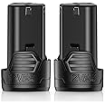 KIMO 2 Pack of 12V 2.0Ah Lithium-Ion Battery for KIMO 12V Ratchet Wrench, Brad Nailer, Drill Driver, Compatible with KIMO 12 Volt Power Tools