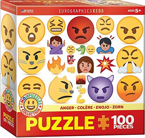 EuroGraphics Anger Emoji (100 Piece) Puzzle, Multi