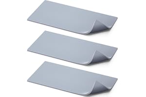 Pushglossy 3 Pcs Silicone Heat Press Cover Pad 1/8" X 4" X 8" Foam Press Mat Accessories Double Sided Use for Hat HTV Transfer Vinyl DIY Small Business (Grey)