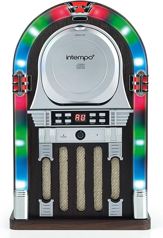 INTEMPO EE1262 Remote Control Bluetooth Mini Jukebox with CD Player, 4
