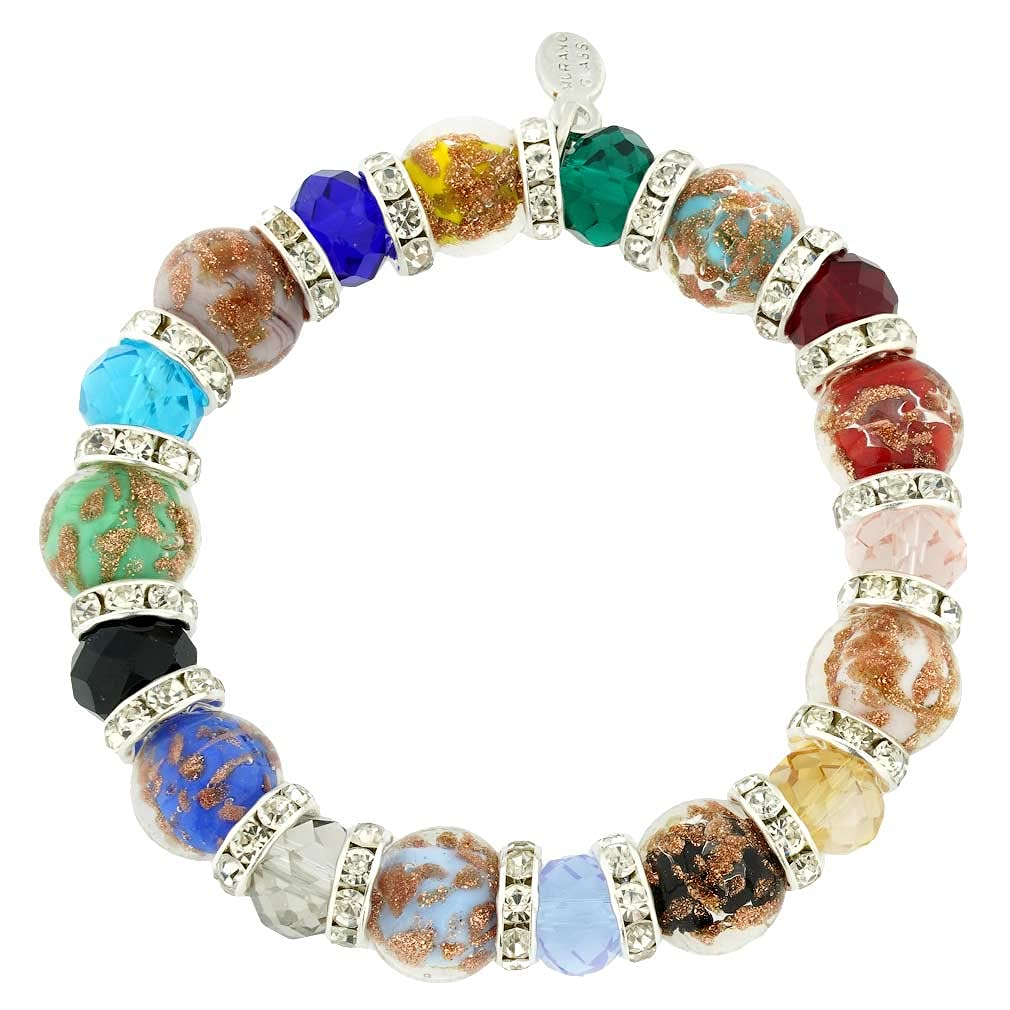 Glass Of Venice Murano Glass Symphony Stretch Bracelet - Multicolor