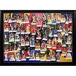 NBA Legends of Basketball Autographed / Signed Framed 60x40 Hand Painted Lithograph