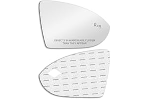 Blind Spot Passthrough Mirror Glass with Full Size Adhesive for Volkswagen | 2015 – 2024 Golf | 2019 – 2025 Jetta | 2015 – 20