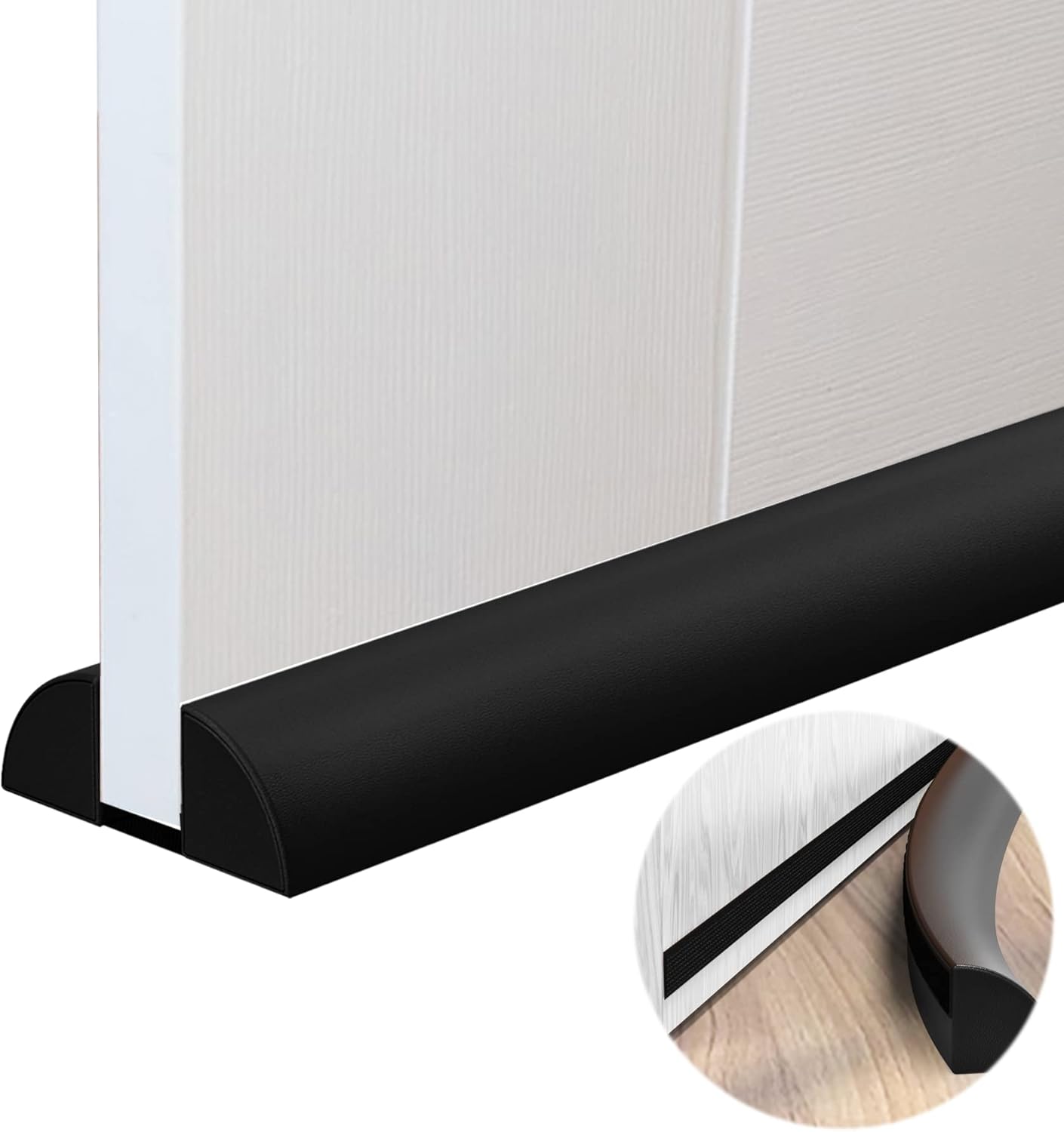 Draft Stoppers - Door Draft Stopper 36inch-Adjustable Under Door Draft Blocker, Double Side Draft Stopper for Bottom of Door Insulator Door Sweep Weather Stripping Soundproof