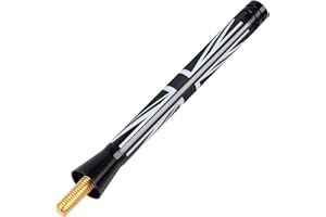 ONE250 Antenna, Compatible with Mini Cooper All Models - Will fit Any Mini Cooper, Cooper S, Convertible, Countryman, Clubman, Coupe or Roadster (Black/White Union Jack UK Flag)