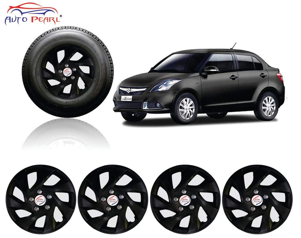 Auto Pearl 14inch Black Wheel Cover Cap for Swift Dzire Type3 (Set of