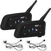 EJEAS V6C Professional Football Referee Bluetooth Intercom, 2 People Wireless Bluetooth Headset with Running Armband for Soccer Hockey Rugby Sports (2 Pack)