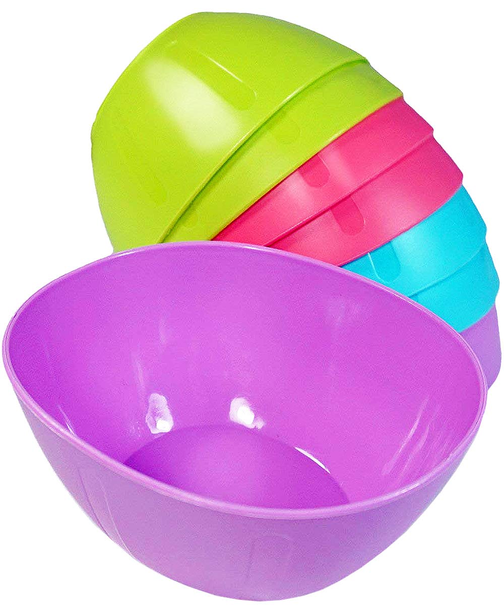 KSEV 8 Pack Mini Hard Plastic Serving Baby Bowls Set 12oz, [BPA FREE