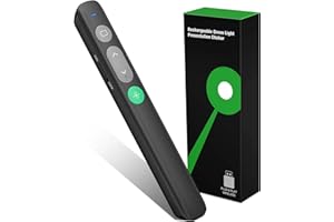 NINJAABXY Presentation Clicker Wireless Presenter Remote Powerpoint Clicker with Green Light Pointer Cat Toy, Slide Advancer PPT Clicker for PowerPoint Presentations Remote USB Control for Mac, Laptop,Computer