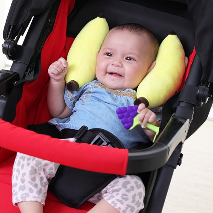 Oreiller Bebe Support De Cou Et Cale Tete Kakiblin Oreiiler Voyage Cale Tete Pour Enfant Utilise Dans Siege D Auto Poussette Landau Banana Amazon Fr Bebes Puericulture