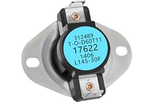 HONKADOR 02535381000 Furnace Temperature Limit Switch for York Coleman, Replace 02535381000 S1-02535381000 212439 60T11, Furnace Limit Switch L145-30F, for Replacement Coleman Furnace Parts