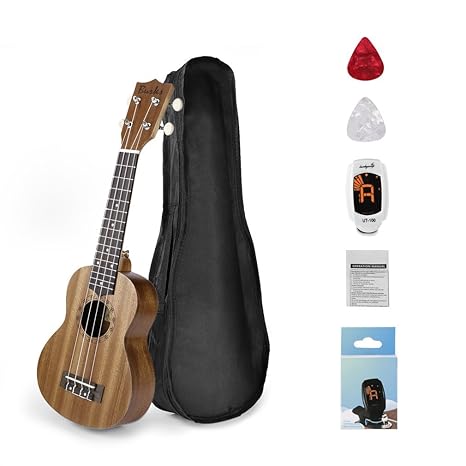 Sapele Ukulele Set, OCDAY 33cm/ 21' Konzert Zoll Professional Starter Kit für Anfänger Erwachsene Kinderund Fortgeschrittene,