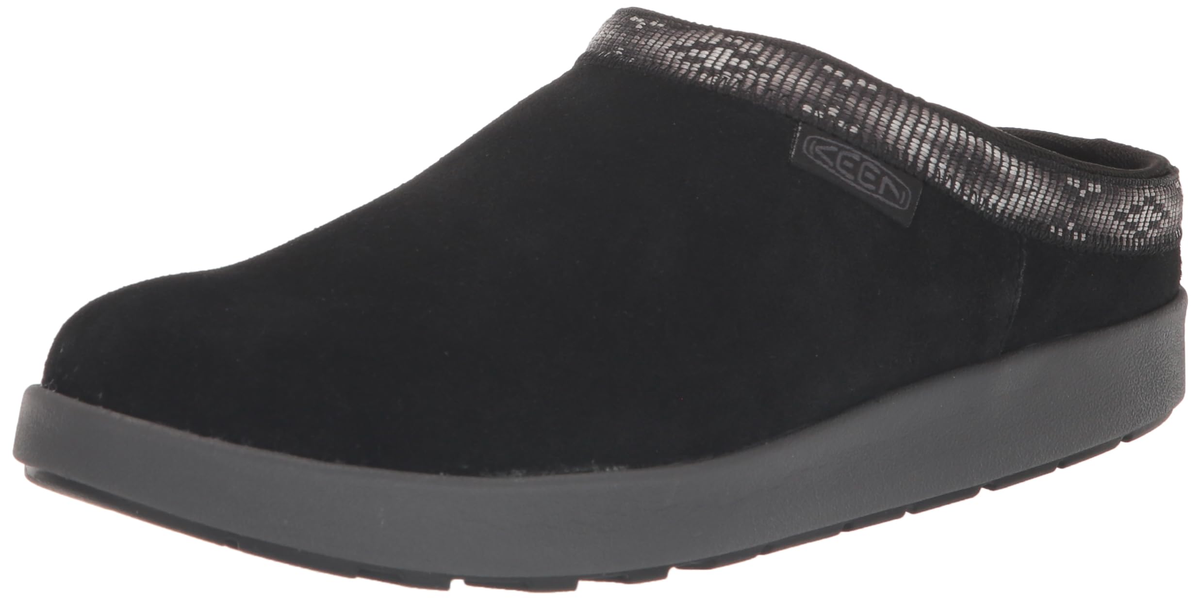 KEEN Women’s Elle Suede Comfortable Durable Indoor Outdoor Mule Slippers, Black/Magnet, 6.5