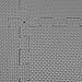Interlocking Foam Mats With Borders | Thick EVA Exercise Flooring | Soft & Non Toxic Kids Play Tiles | Puzzle for Children & Baby Room | Yoga Squares Babies Garage Gym Fitness Board (Gray)