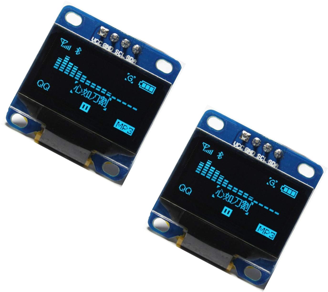 TECNOIOT 2pcs OLED 128X64 Display OLED LCD LED Display Module I2C IIC SPI Serial for Adafruit Arduino Beaglebones Raspberry Pi, COLOR BLUE