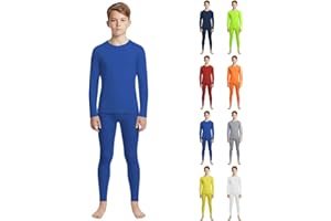 Boys Thermal Compression Pants Set Long Sleeve Fleece Lined Athletic Shirt Soccer Sports Leggings Base Layer Set