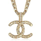 BUENAVO 18K Gold-Plated Double-Layer Stacked Necklace, Elegant Letter Design, Fashionable Valentine's Day Jewelry Gift, Trendy Necklace For Women