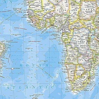 Buy National Geographic World Classic Enlarged Wall Map Laminated 69 25 X 48 Inches National Geographic Reference Map Map August 14 2017 Online In Kenya 0792294548