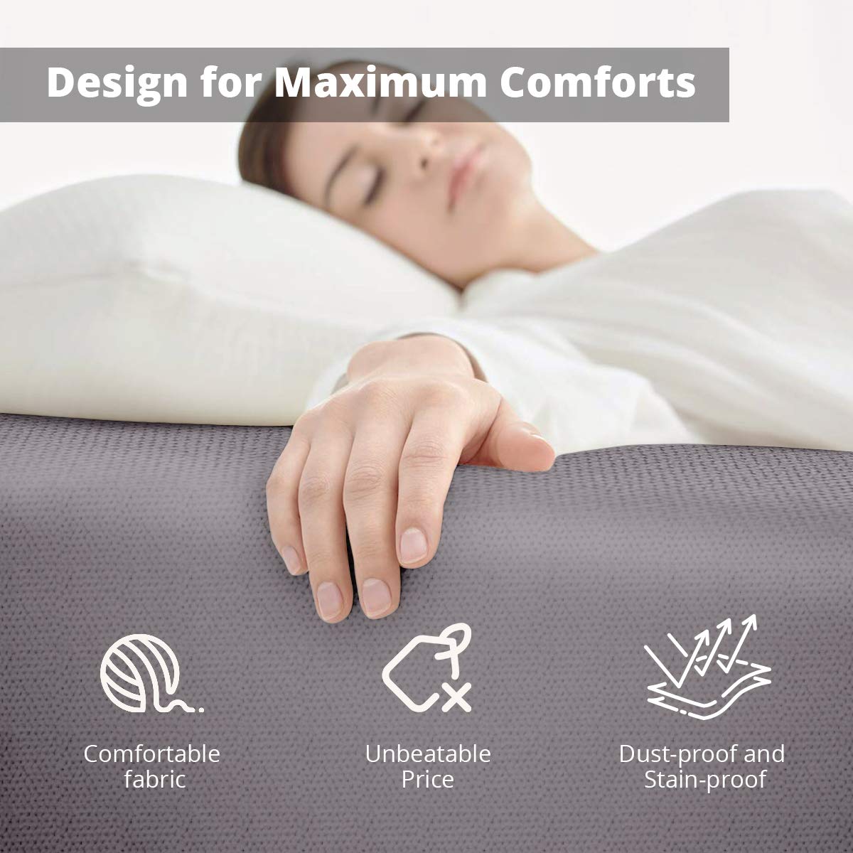 SPACE INNOVATIONS Mattress Cover Sheet for Ottoman Sleeper Bed, Lightweight Ottoman Fitted Mattress Protector, 15\