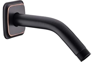 TRUSTMI Angled Shower Arm with Flange, 6-Inch Stainless Steel Replacement Extension Tube for Top Shower Head, Wall Mounted, Oil Rubbed Bronze